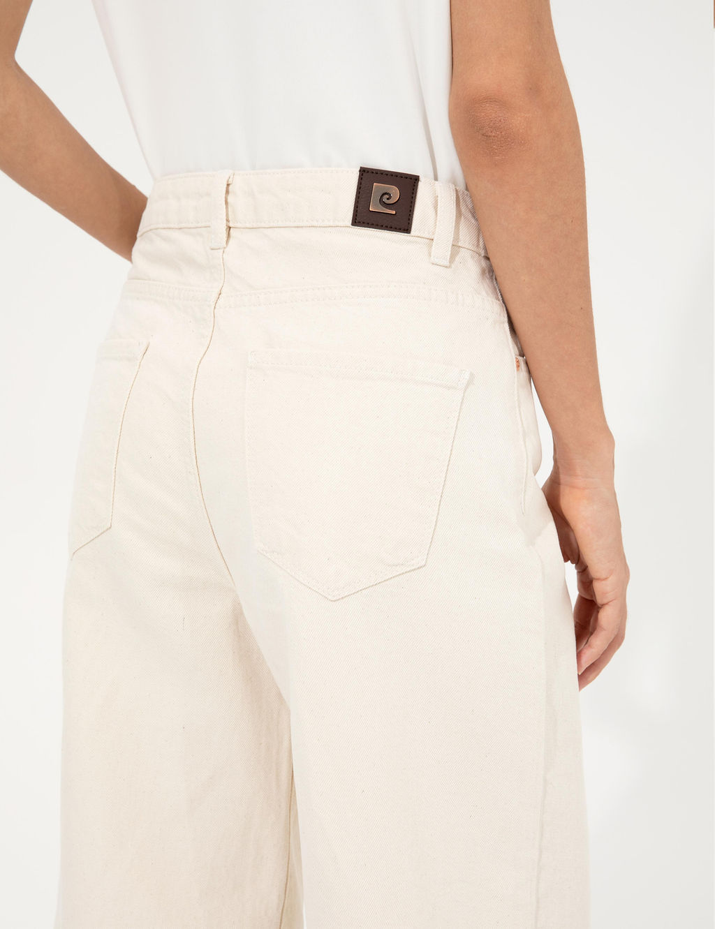 Bej Flare Cropped Jean Pantolon - Pierre cardin фото 7