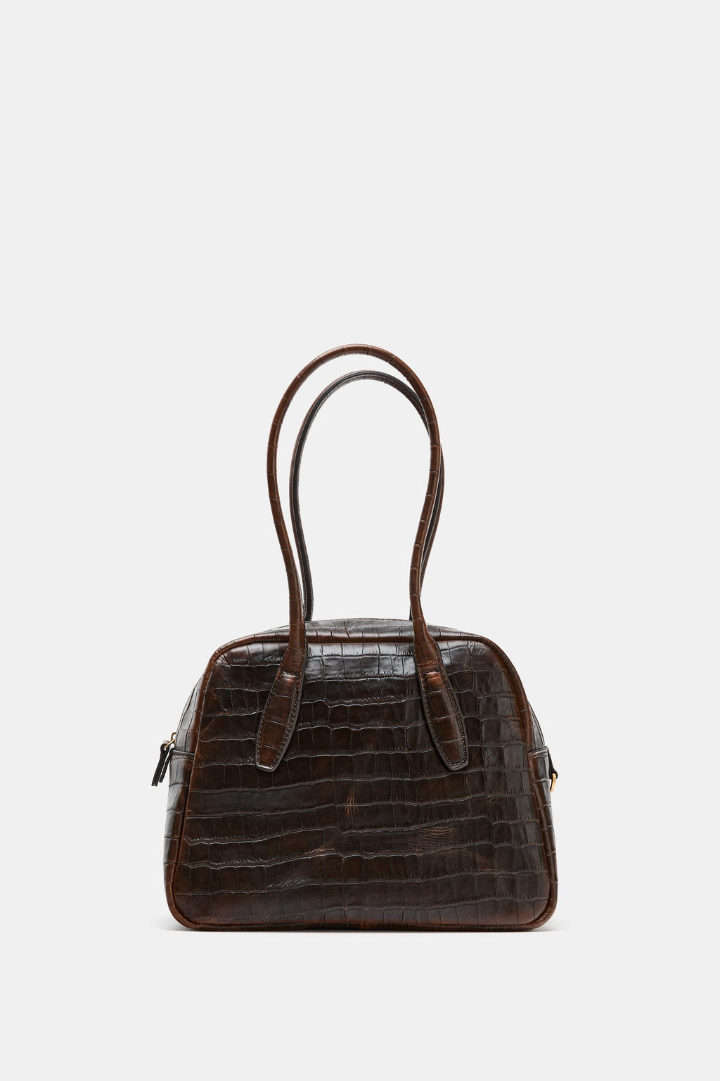 EMBOSSED LEATHER BOWLING BAG - Zara фото 8