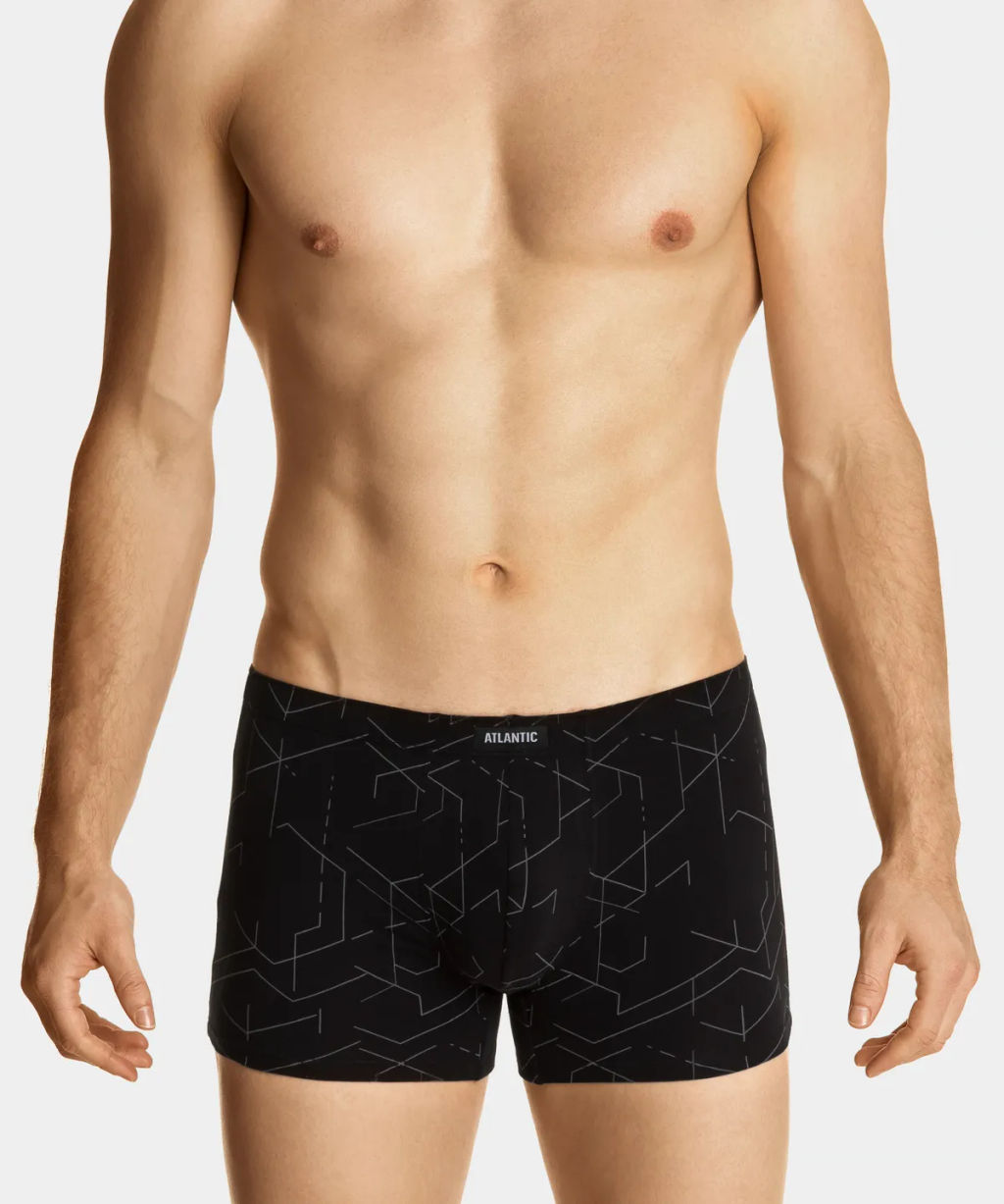 3MH-171 Трусы шорты Line - набор 3 шт. черный + желтый + серый - Atlantic фото 13