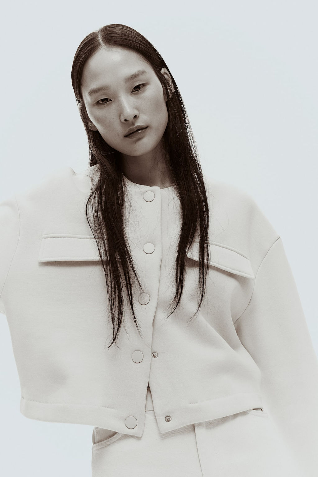 Cardigan en tejido sudadera