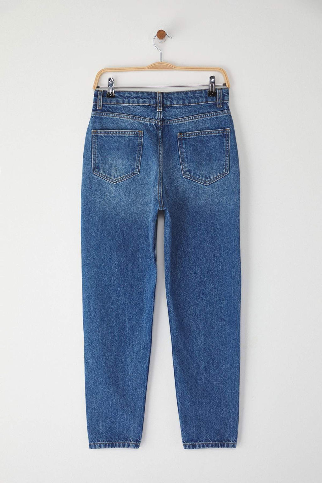 Ac?k Mavi Yuksek Bel Mom Jeans TWOSS25JE00277 - Trendyolmilla фото 6
