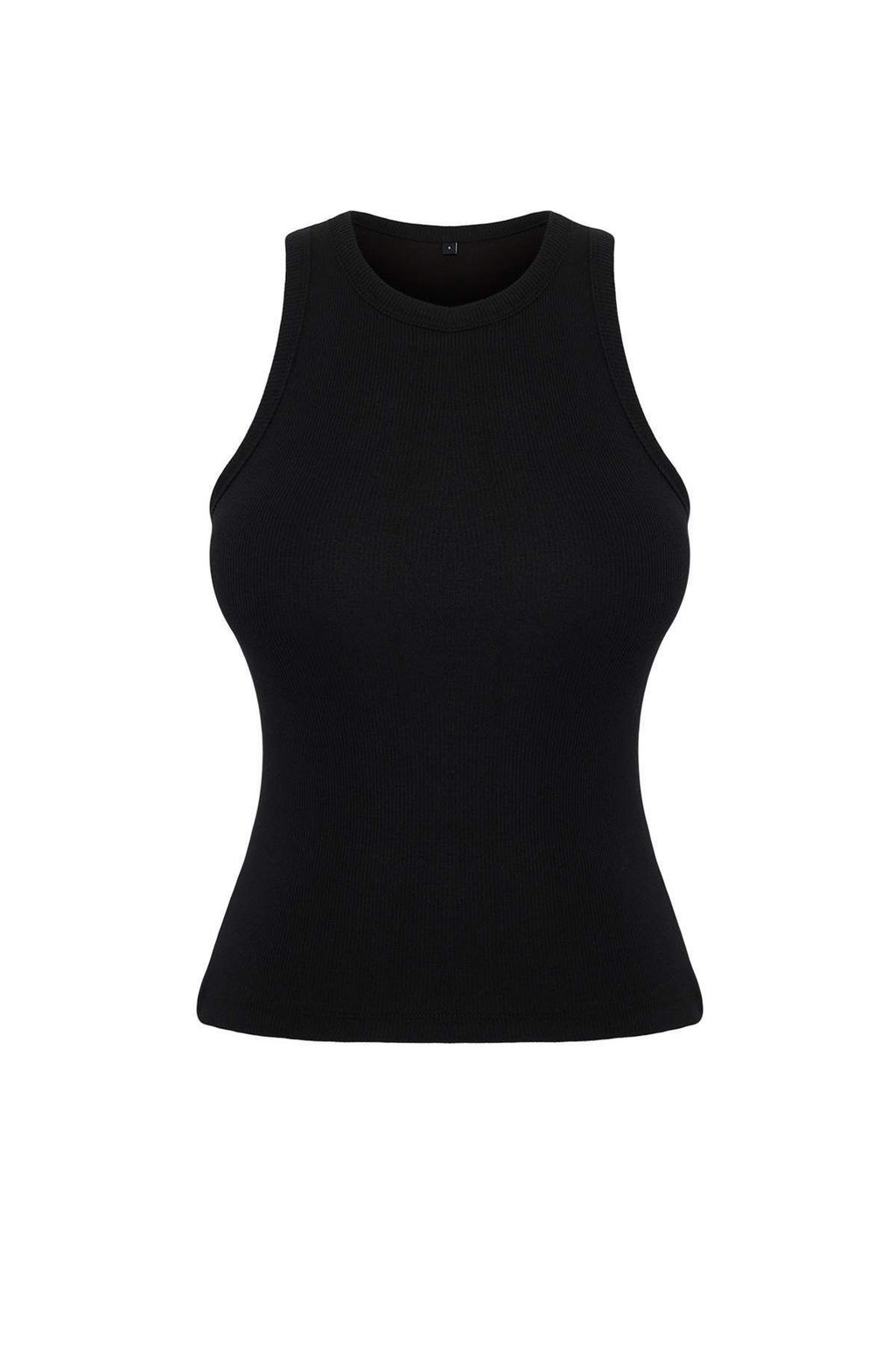 Siyah Gogus Pedli Duz Fitted/Vucuda Oturan Renk Bloklu Orme Atlet TWOSS25AL00034