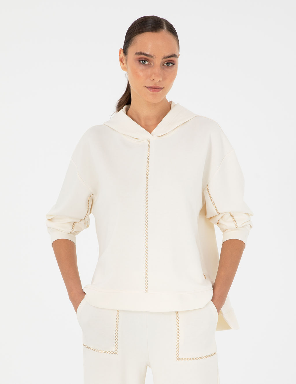 Ekru Oversize Sweatshirt