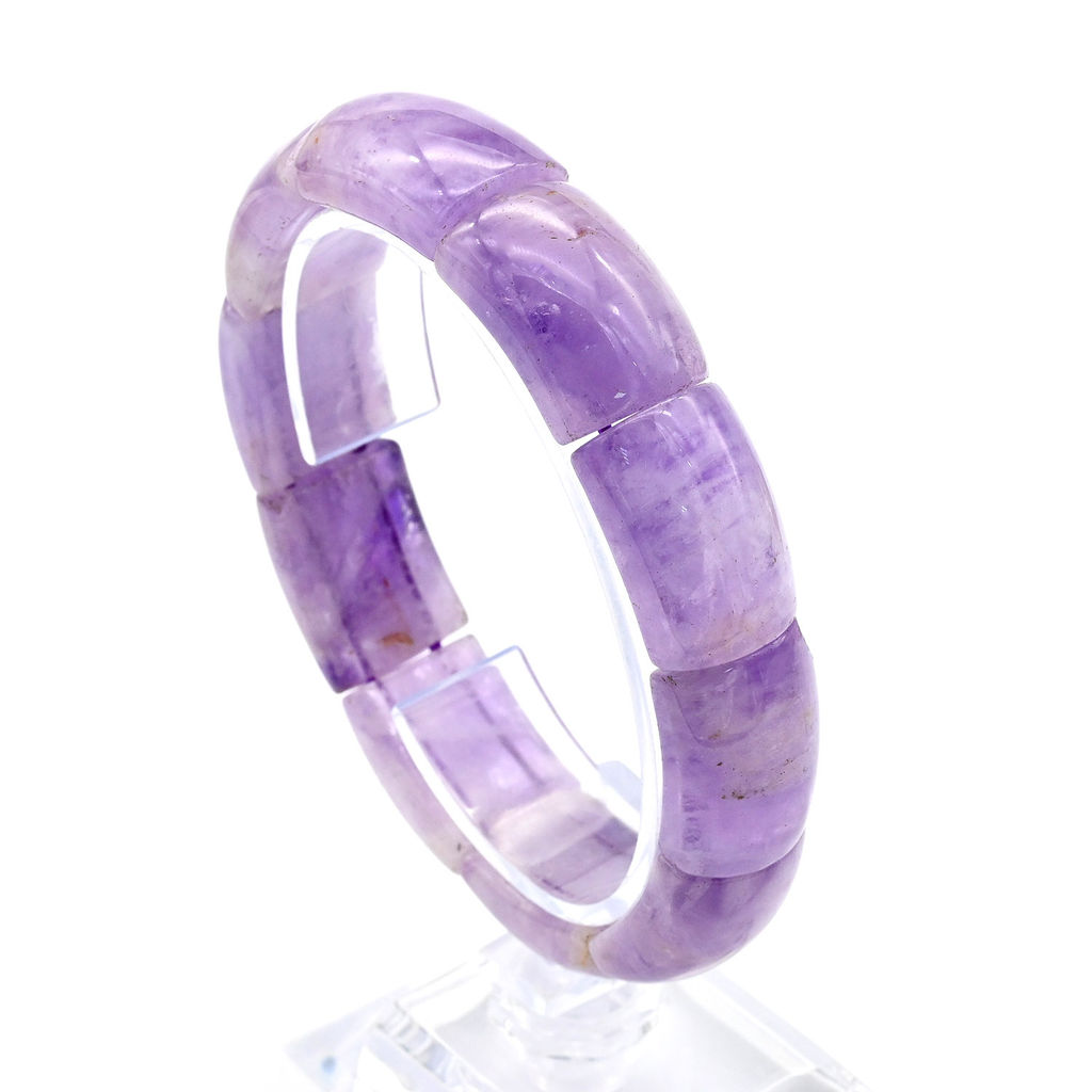 Браслет из Аметиста лавандового сегмент 15*20мм, 48г