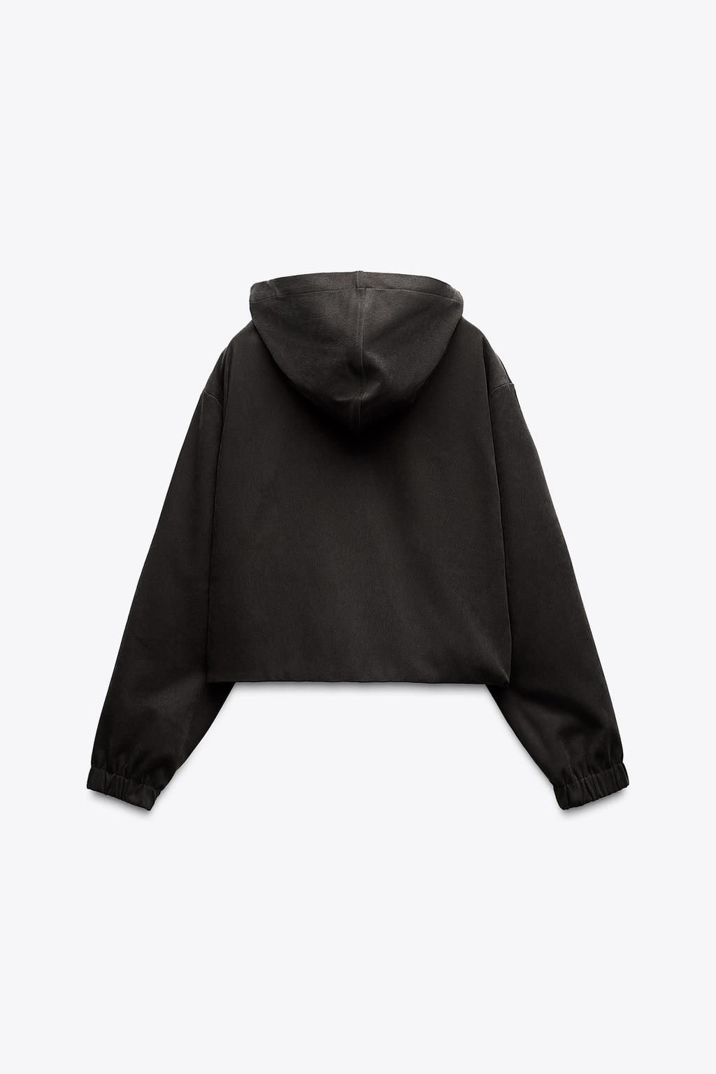 TEXTURED BOMBER JACKET WITH HOOD - Zara фото 13