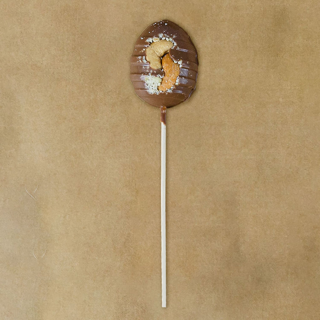 Шоколад молочный с кешью на палочке, Шоколад молочный с кешью на палочке (овал), 20г - Hunterberry фото 3