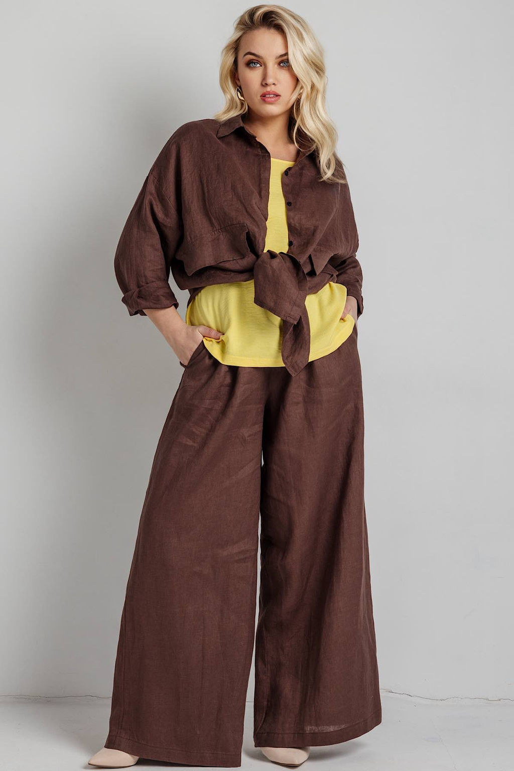 Блузка женская Р95098/01/Коричневый