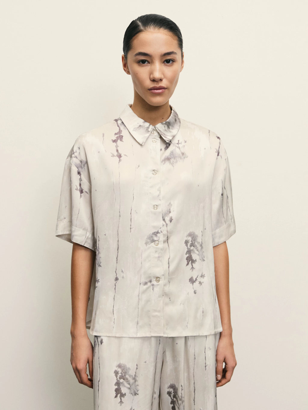 Блузка из вискозы с цветочным принтом / Zarina  фото 3