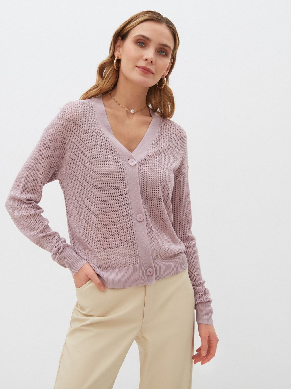 Conso/KCS 220716 - rose powder Кардиган Женский