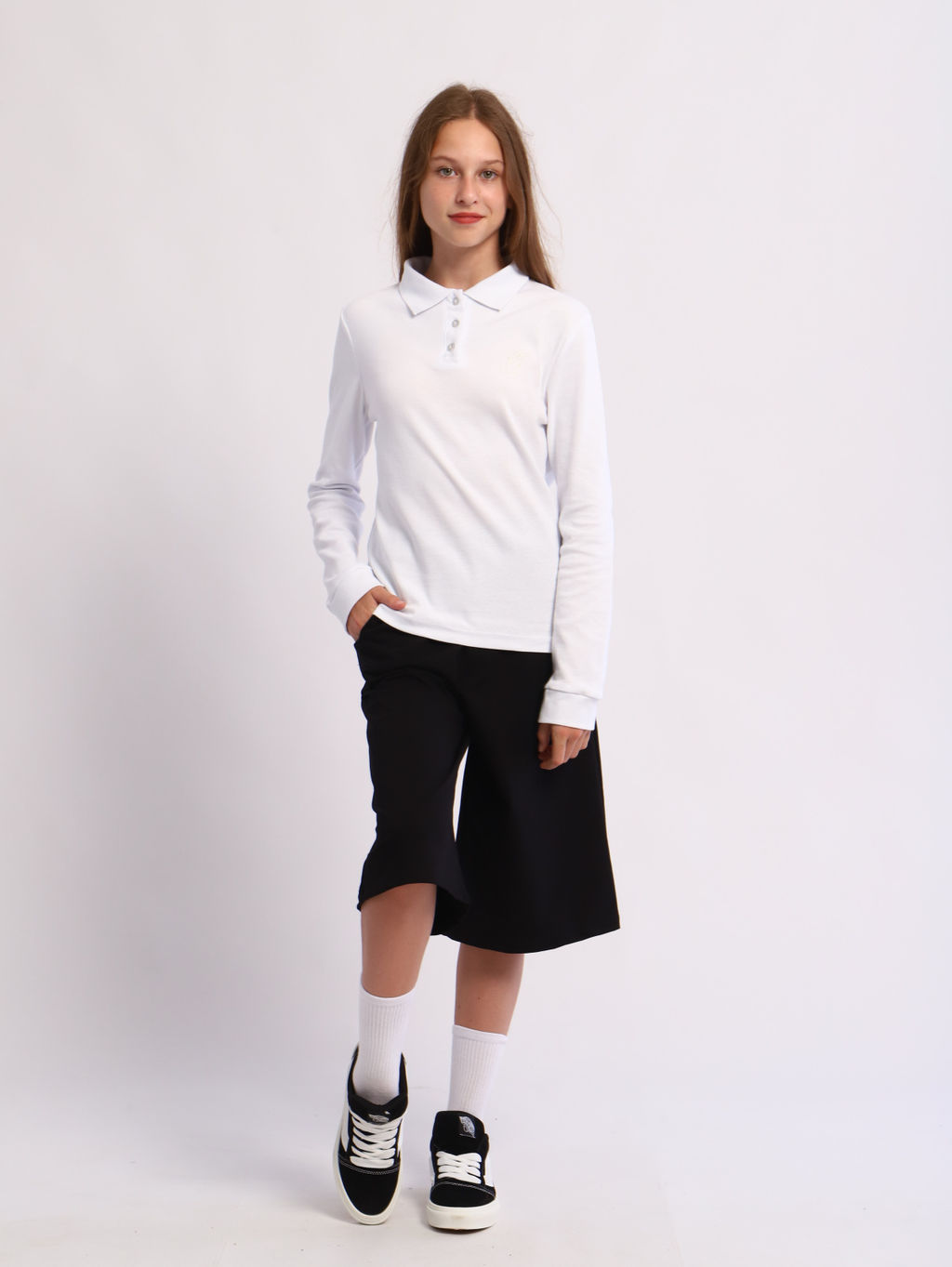 Футболка-поло София белый - Ладошки фото 3