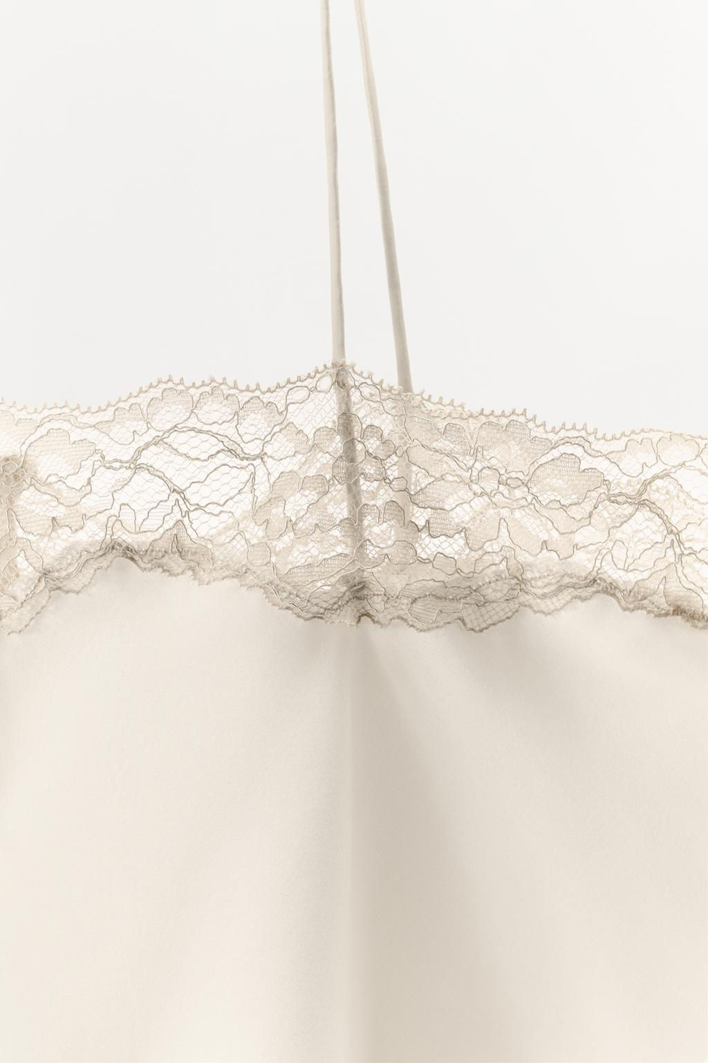LACE SILK CAMISOLE TOP - Zara фото 7
