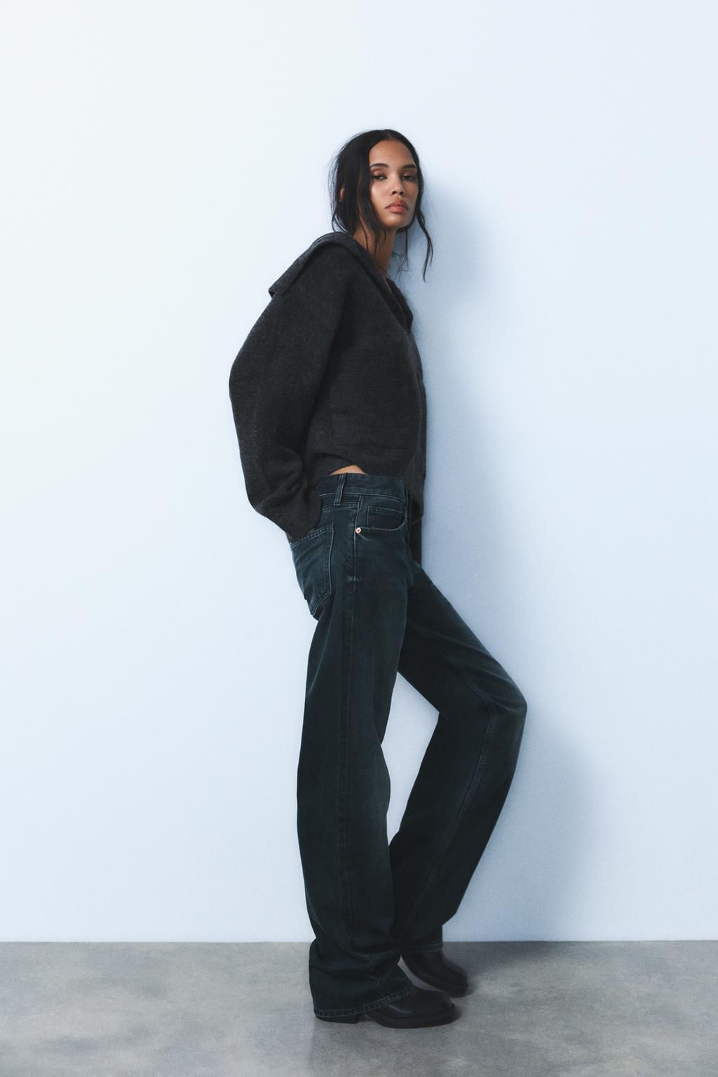 TRF WIDE-LEG MID-WAIST JEANS - Zara фото 10