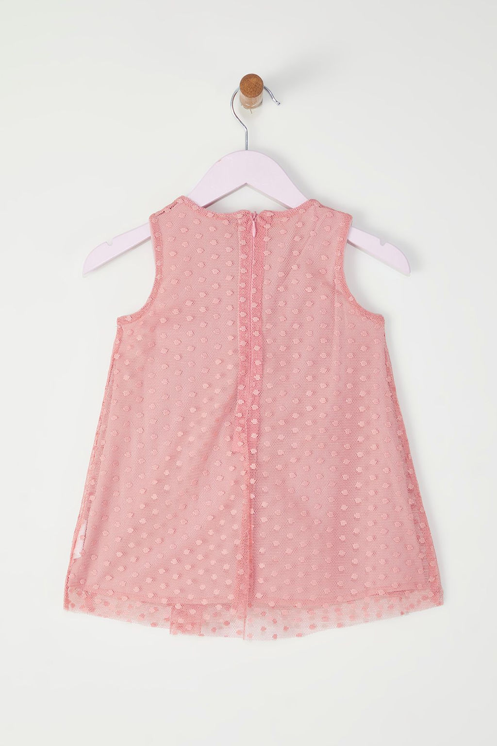 Pudra K?z Bebek Dokulu Bayraml?k Pileli Astarl? Orme Elbise TKDSS25EL00081 - Trendyolmilla фото 3