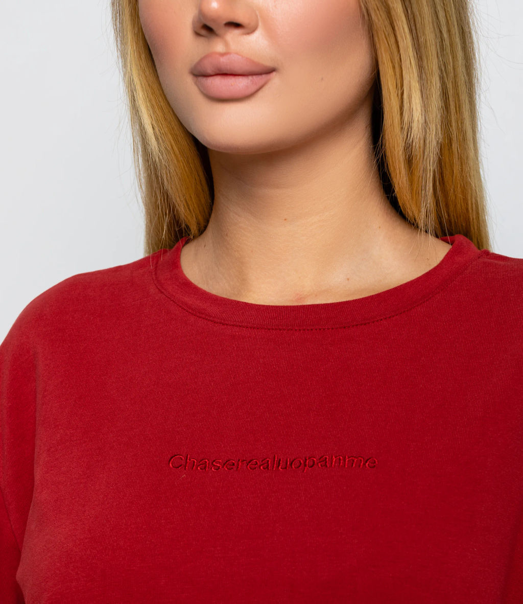 Футболка #КТ8037, тёмно-красный - Dommod фото 5