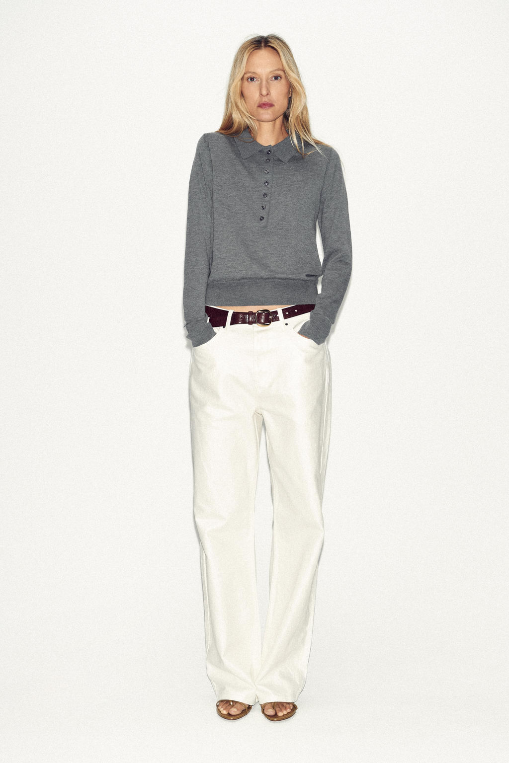 PLAIN KNIT POLO SHIRT - Zara фото 28