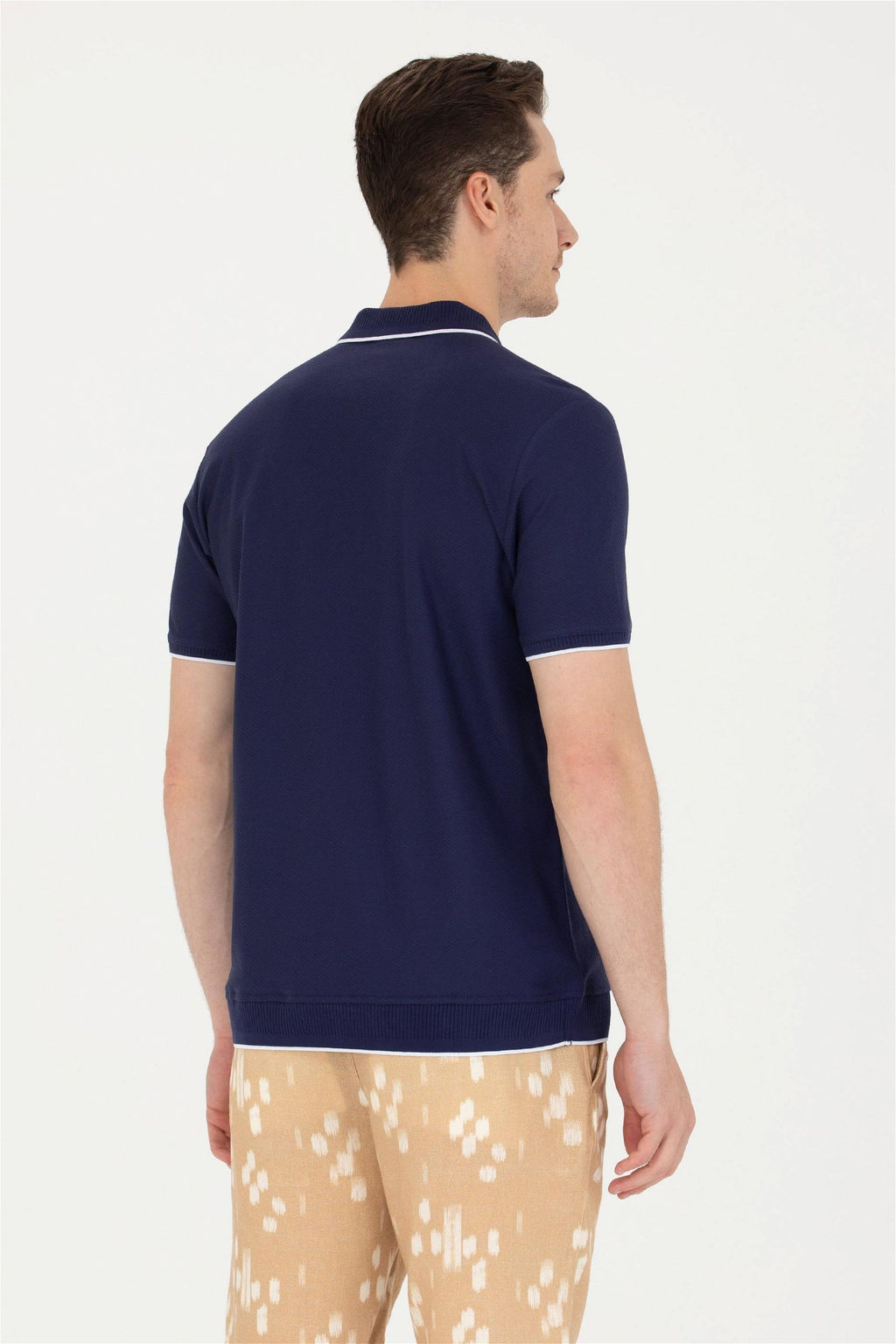 U. S. Polo Assn Мужская темно-синяя футболка с воротником-поло - U.s. polo assn фото 11