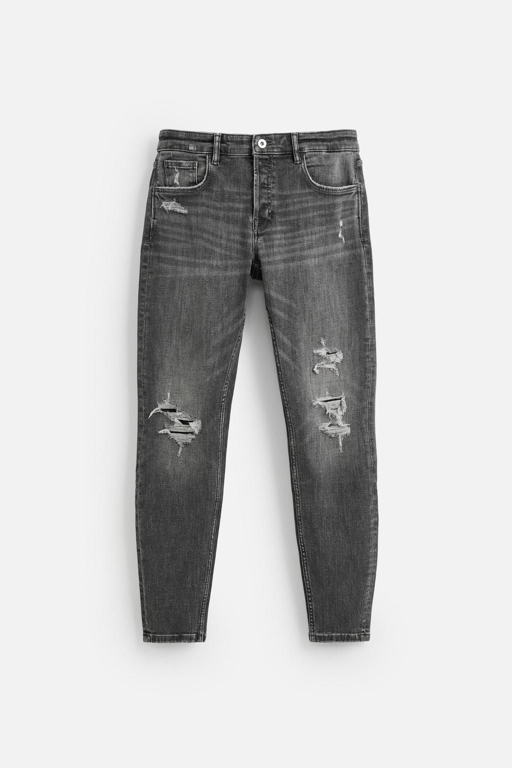 RIPPED SKINNY FIT JEANS - Zara фото 27