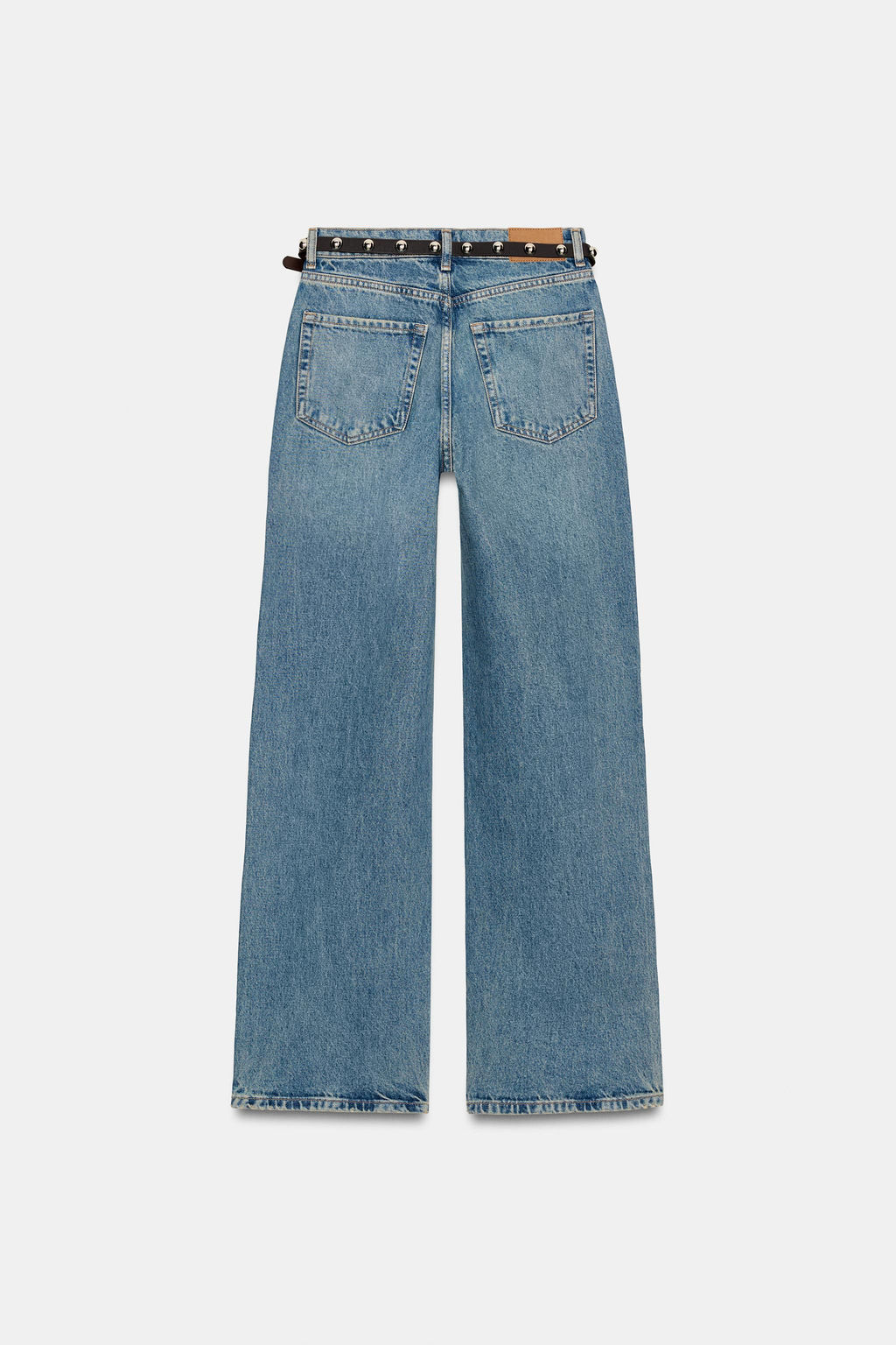 JEANS Z1975 STRAIGHT TAPERED TIRO ALTO CINTUR?N / Azul claro - Zara фото 9