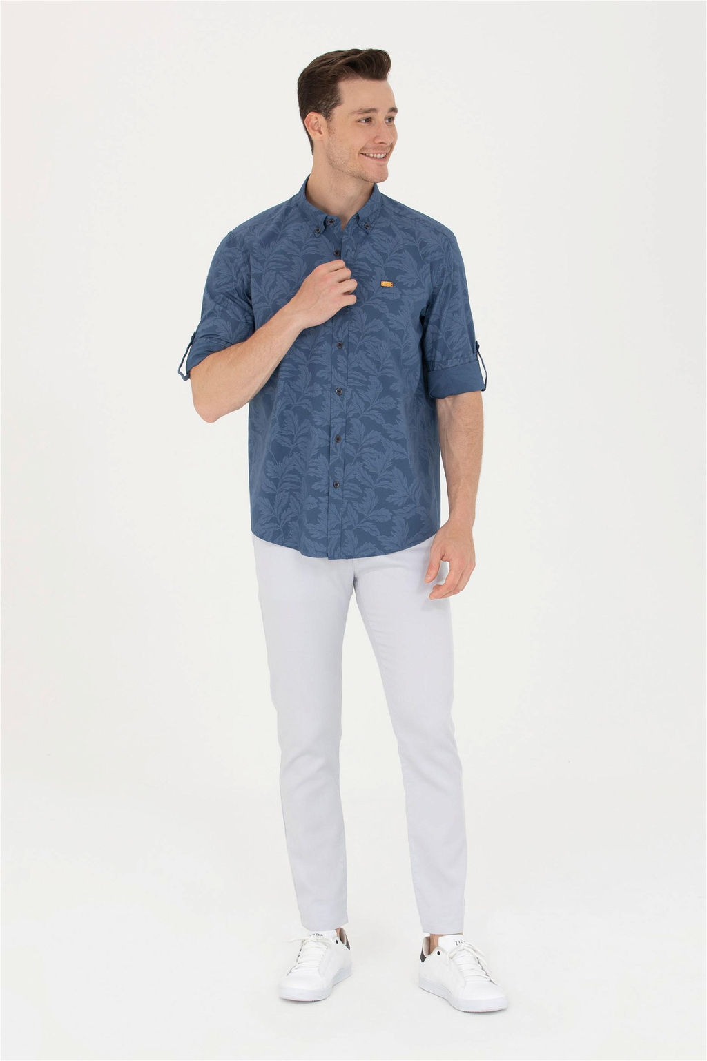 U. S. Polo Assn Мужская темно-синяя рубашка с длинным рукавом - U.s. polo assn фото 11