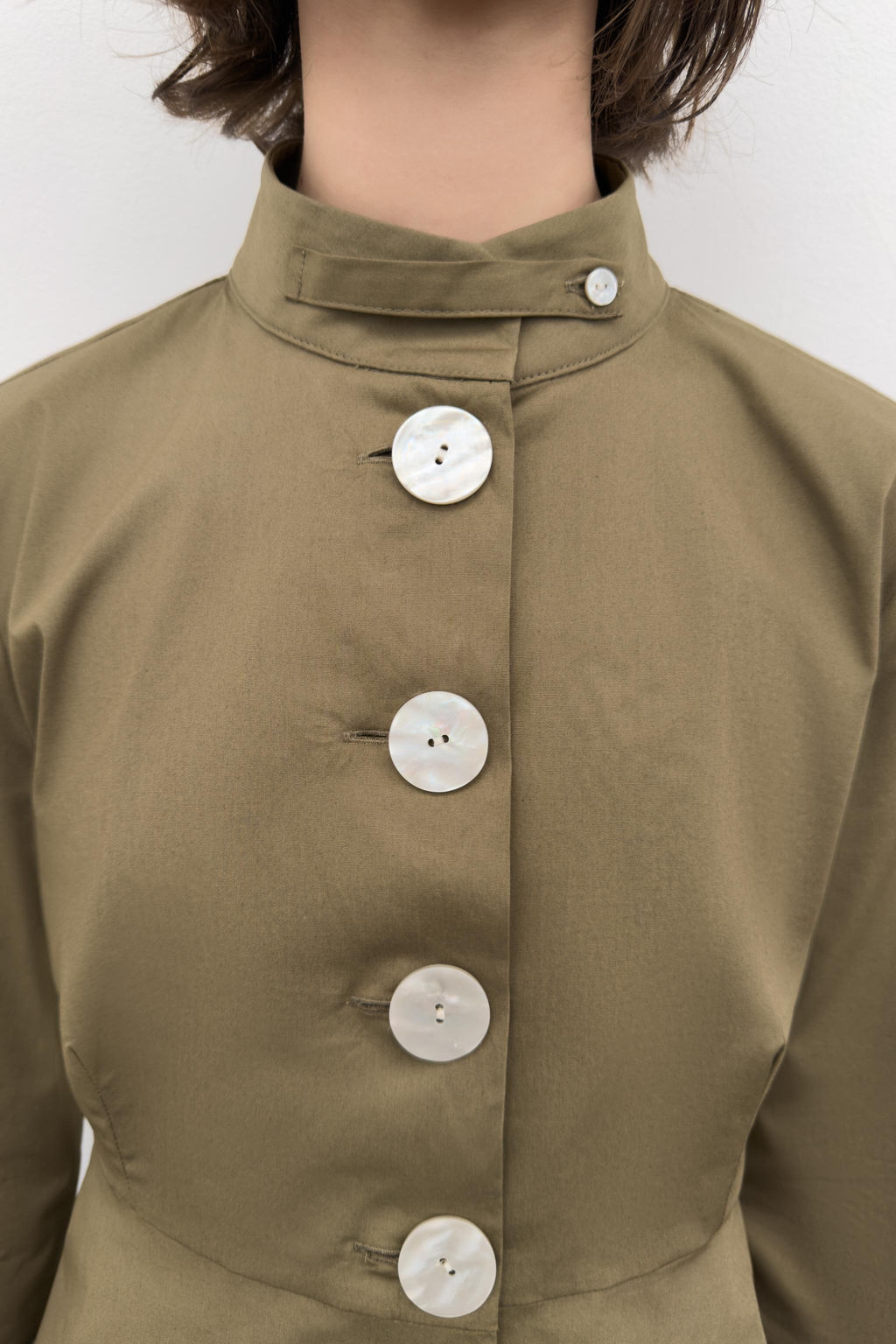 CAMISA POPEL?N BOTONES / Khaki oscuro - Zara фото 2