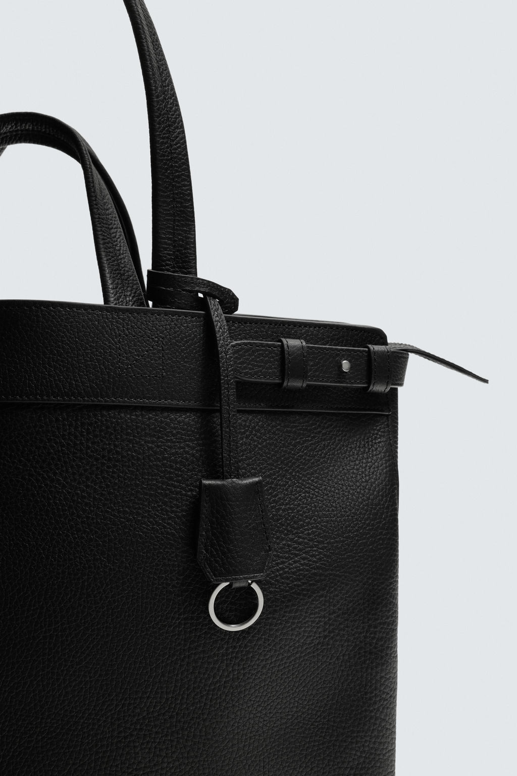 BOLSO SHOPPER PIEL / Negro - Zara фото 6