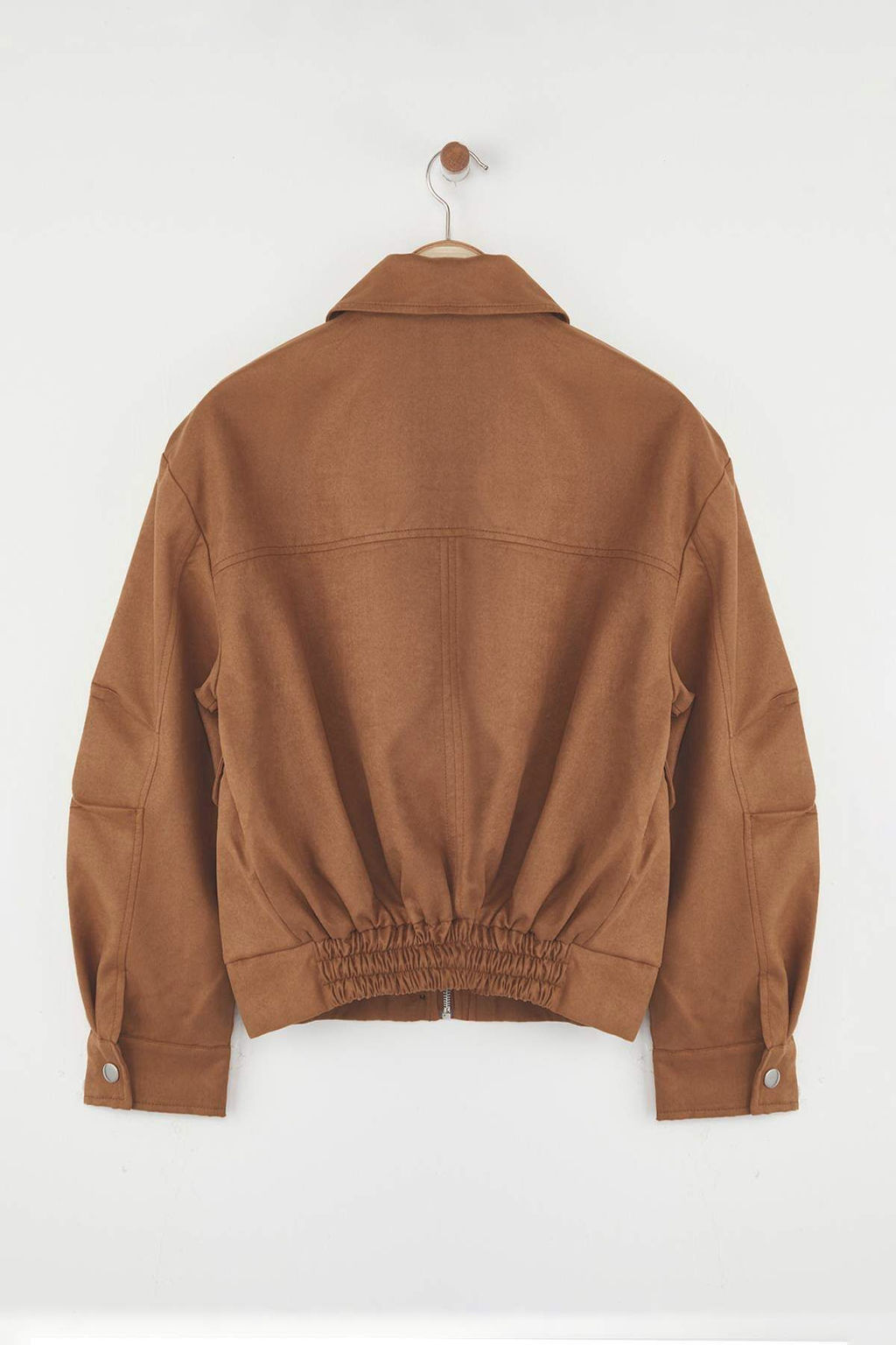 Kahverengi Oversize Kal?p Suet Bomber Ince Ceket Mont TWOAW26MO00126 - Trendyolmilla фото 6