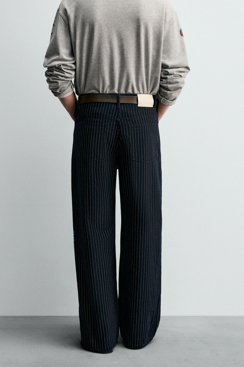 CHAMPION ® X ZARA STRIPED BAGGY FIT JEANS  фото 3