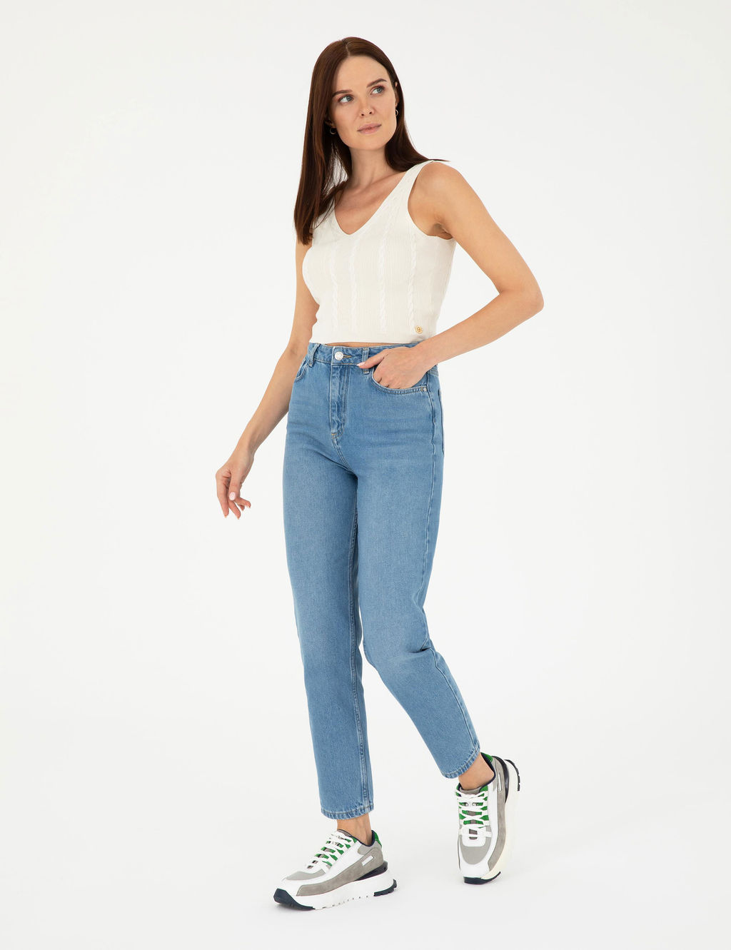A__k Mavi Mom Fit Jean Pantolon