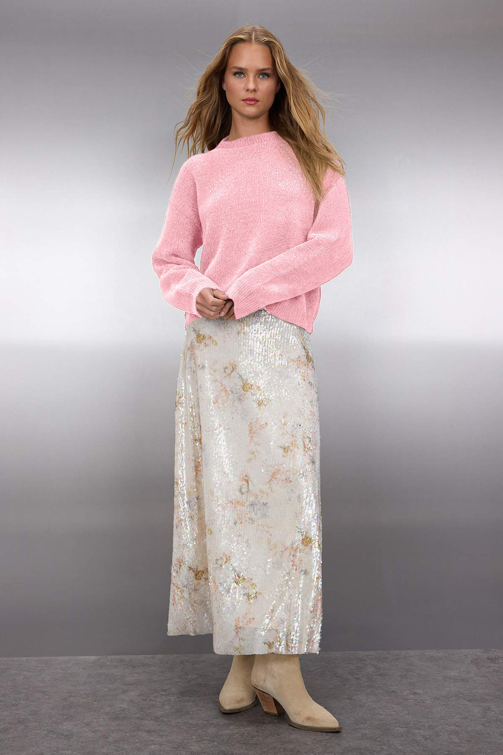 Pembe Genis Kal?p Ozel Iplik Triko Kazak TWOAW26KZ00090 - Trendyolmilla фото 3
