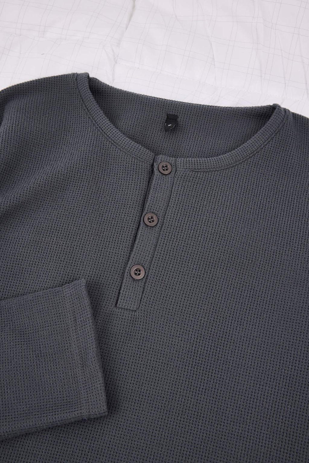 Lacivert Regular Yumusak Waffle Orme Pijama Tak?m? TMNAW26PT00066 - Trendyolmilla фото 6