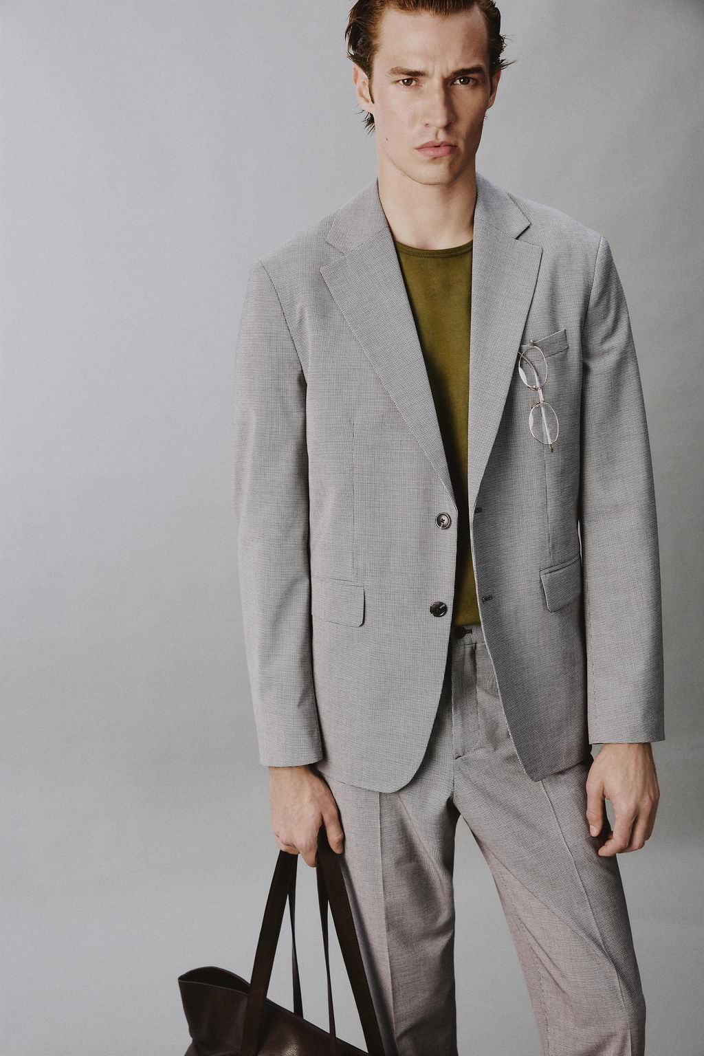 BLAZER REGULAR FIT TRAJE PATA DE GALLO / Negro / Blanco - Zara фото 6