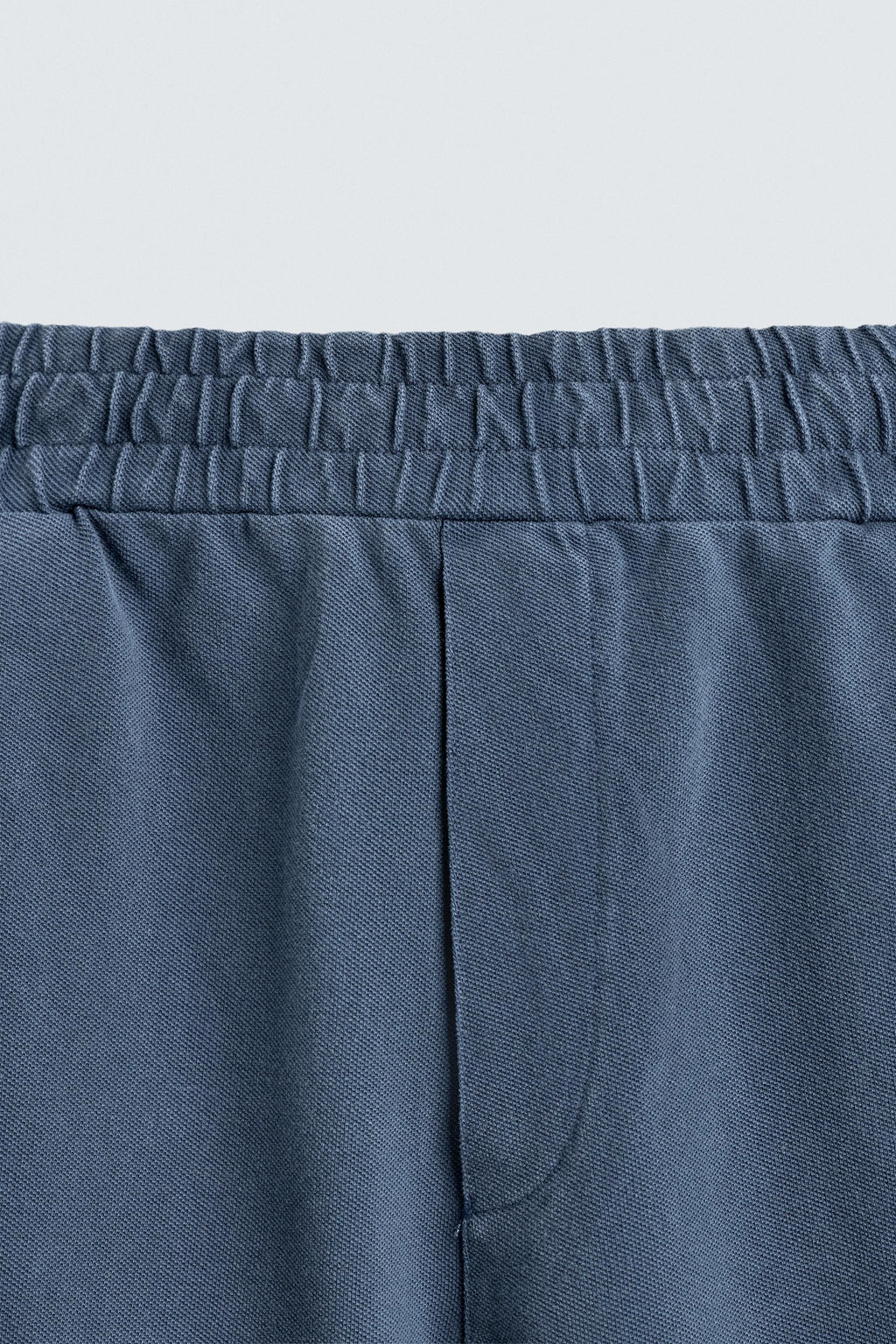 BERMUDA PIQU? REGULAR FIT LAVADO / Azul