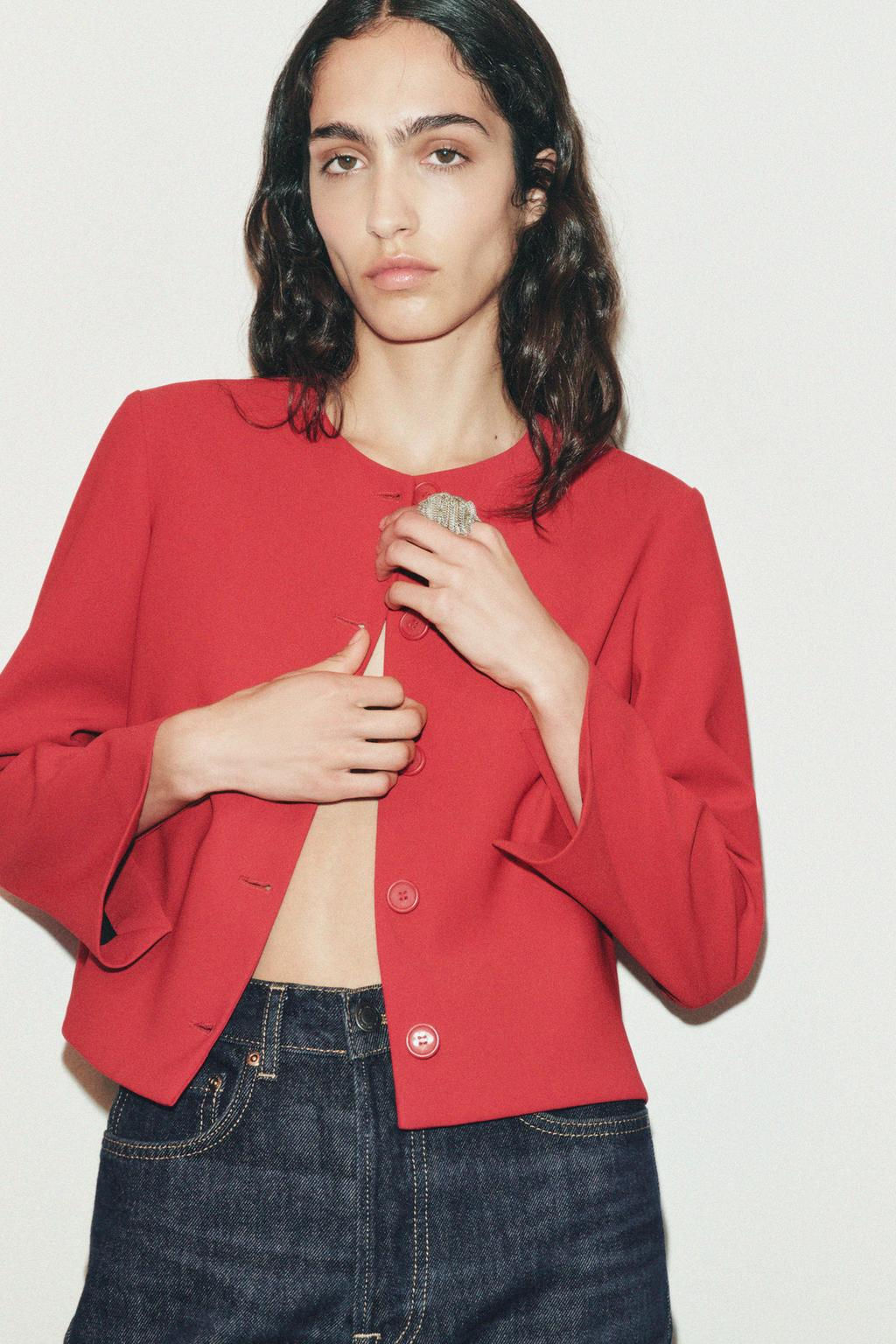 ZW COLLECTION BUTTONED JACKET - Zara фото 12