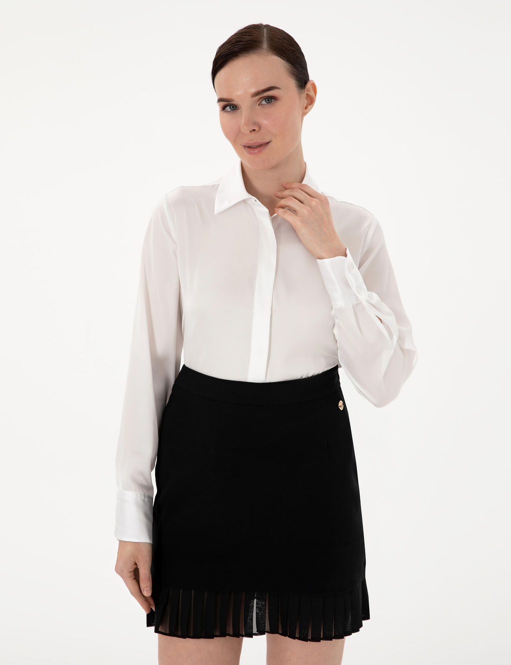 Ekru Comfort Fit Uzun Kollu G_mlek - Pierre cardin фото 3