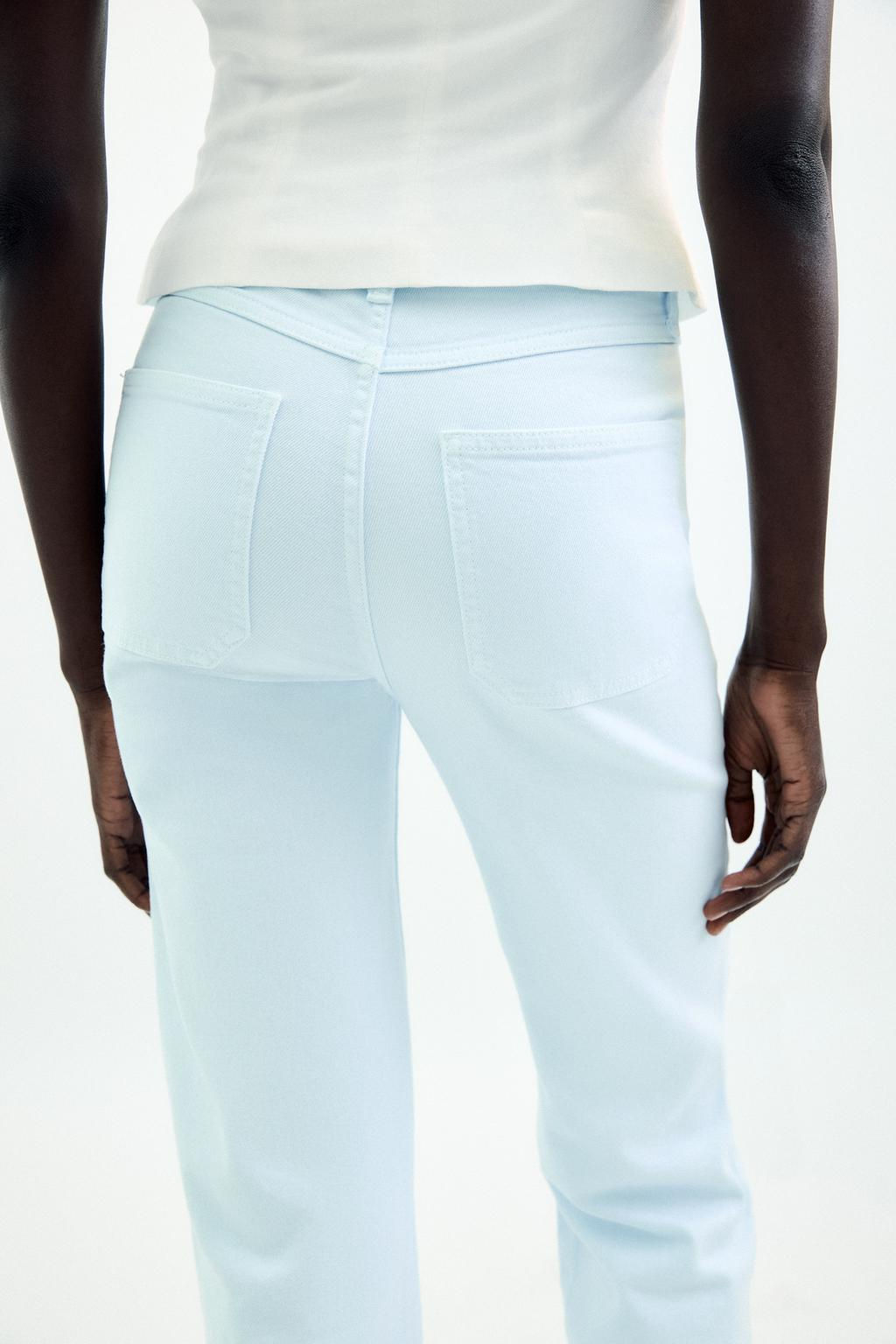 Z1975 HIGH-WAIST FLARE JEANS WITH BUTTONS - Zara фото 7