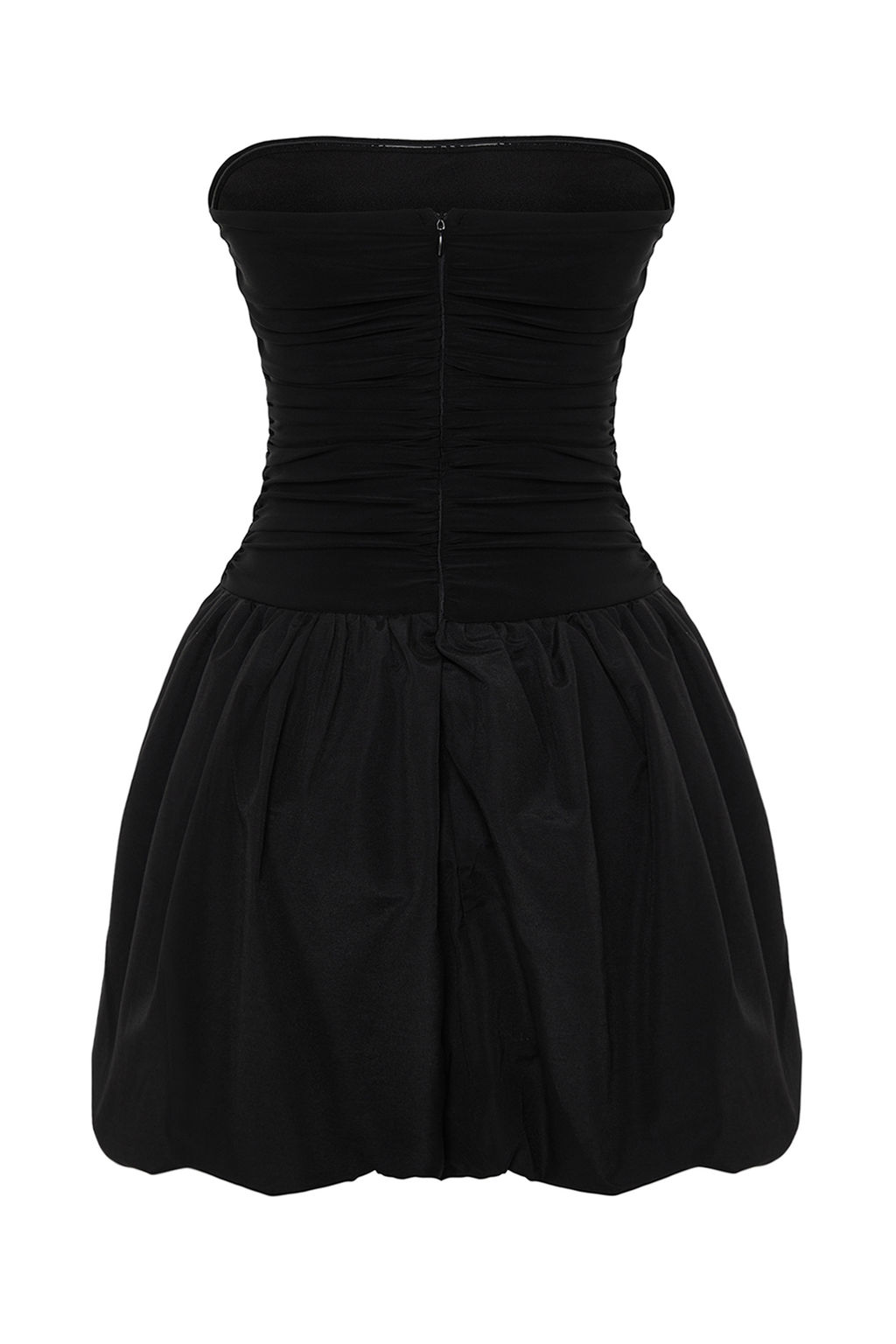 TRENDYOLMILLA Siyah A-Kesim Dokuma K?sa S?k Abiye Elbise TPRSS24EL00074  фото 8