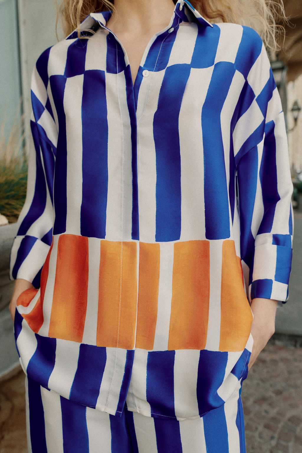 CAMISA OVERSIZE RAYAS / Multicolor - Zara фото 4