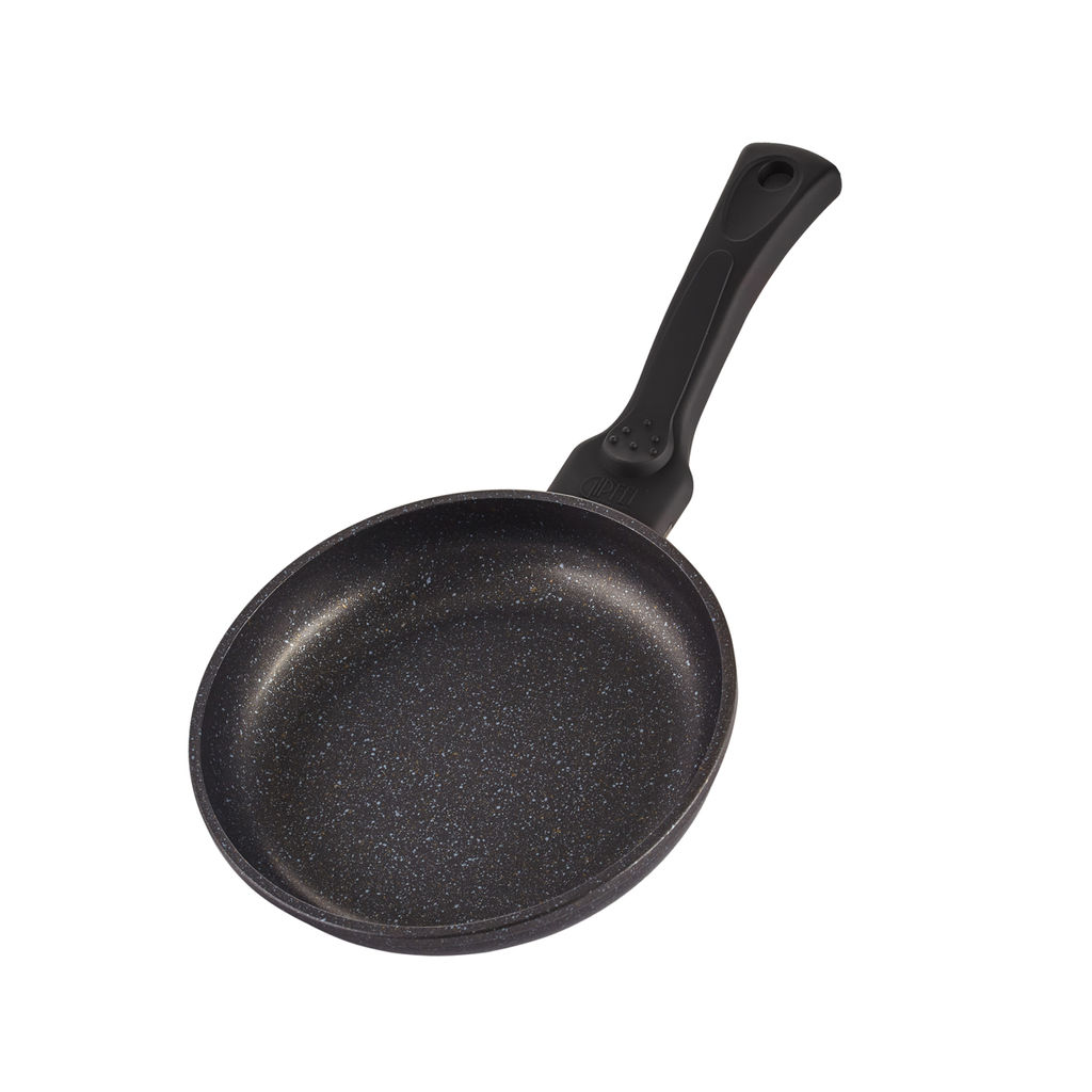 1582 GIPFEL Сковорода ZENIT 20x4,2см из литого алюминия с двуслойным мраморным антипригарным покрытием Teflon Marble, c индукционным дном, с бакелитовой ручкой с покрытием Soft-touch. Толщина: 2,0/5,0мм  фото 3