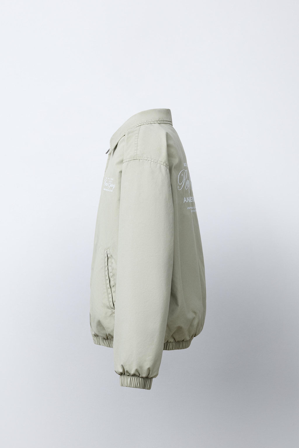 EMBROIDERED TEXT BOMBER JACKET - Zara фото 4