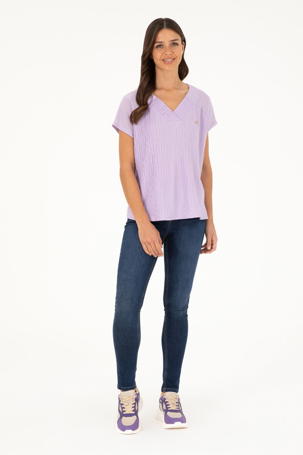 U. S. Polo Assn / Женская сиреневая футболка - U.s. polo assn фото 4