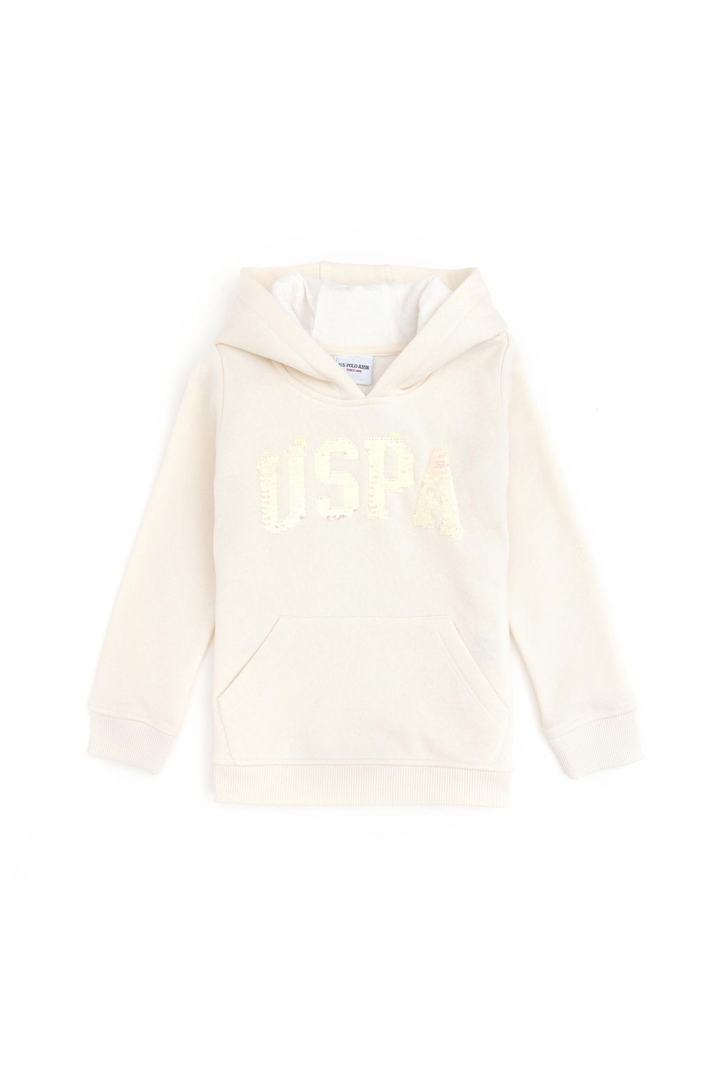 Кремовый базовый свитшот для девочек - U.s. polo assn фото 2