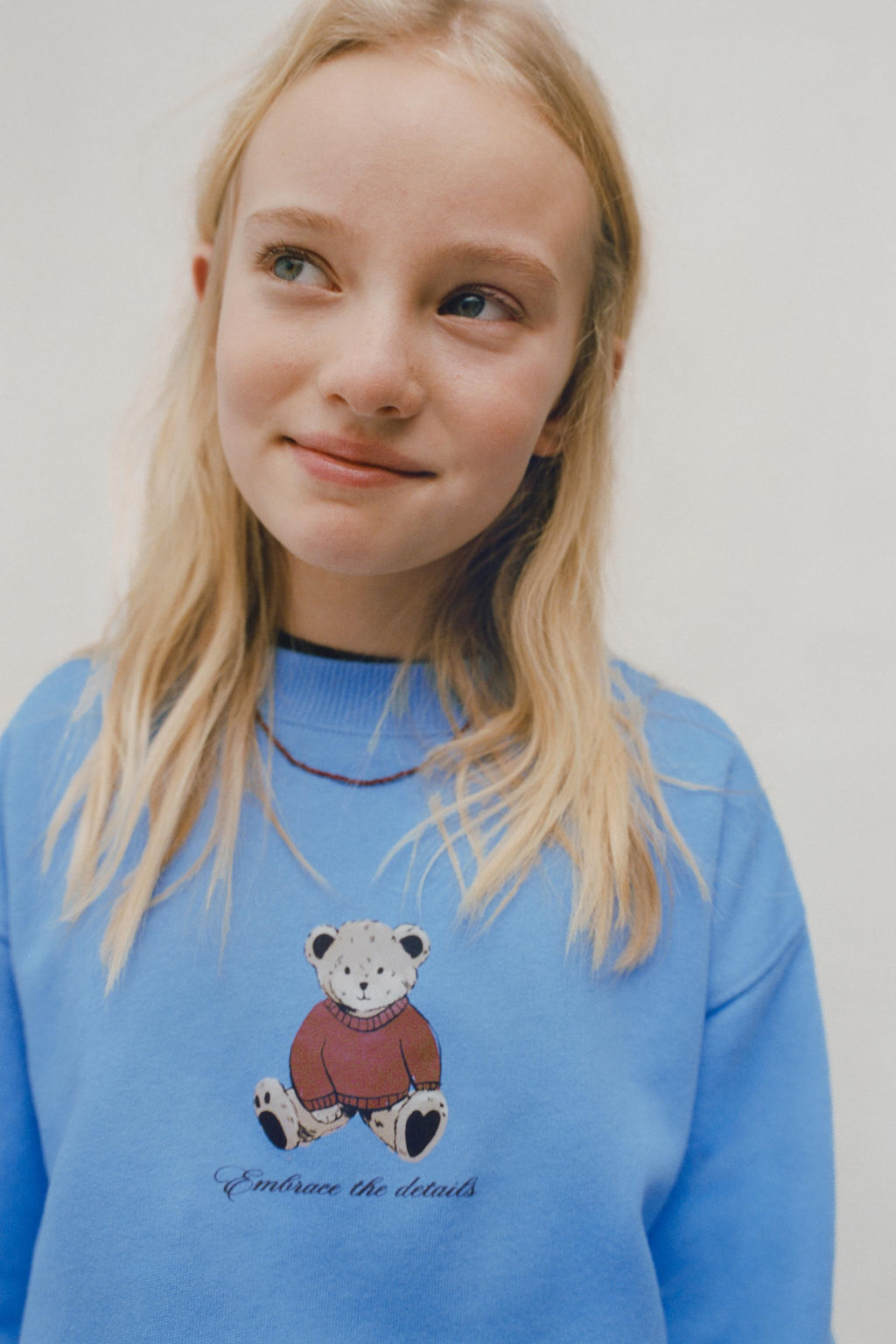 SWEATSHIRT WITH BEAR AND SLOGAN PRINT - Zara фото 5
