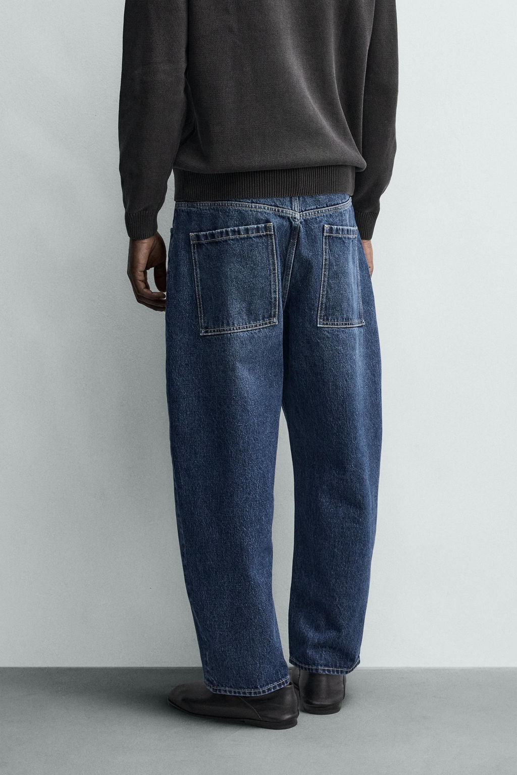 JEANS TAPERED WIDE FIT / Azul - Zara фото 3