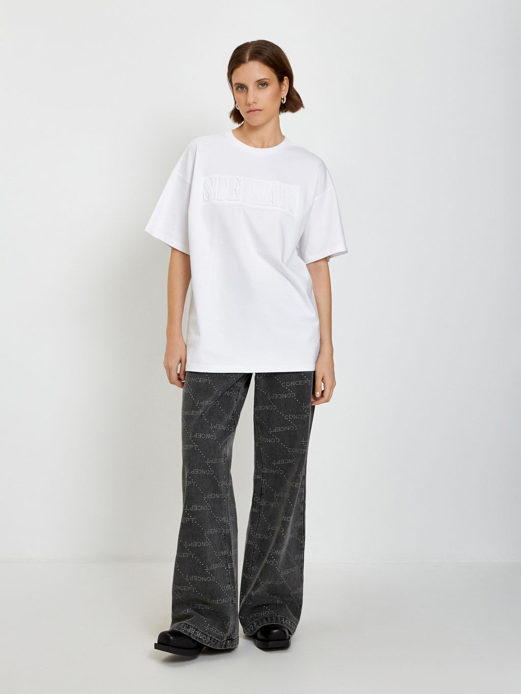 10200510128 Футболка жен. Lungarno белый принт - Concept club фото 2