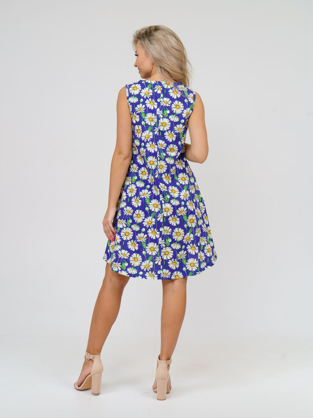 899 Сарафан "Ромашки/синий"