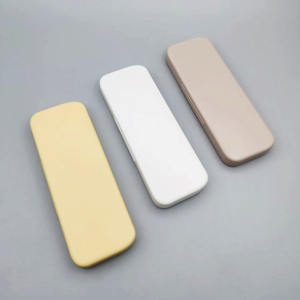 Nail Art Набор кистей для макияжа в футляре с зеркалом, 3 шт., бежевый  фото 3