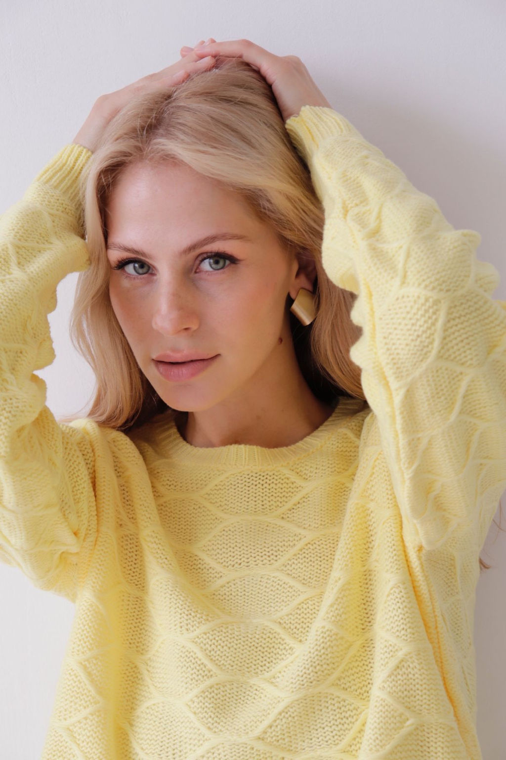 Джемпер удлиненный лимонный с шерстью альпака - Martichelli фото 22