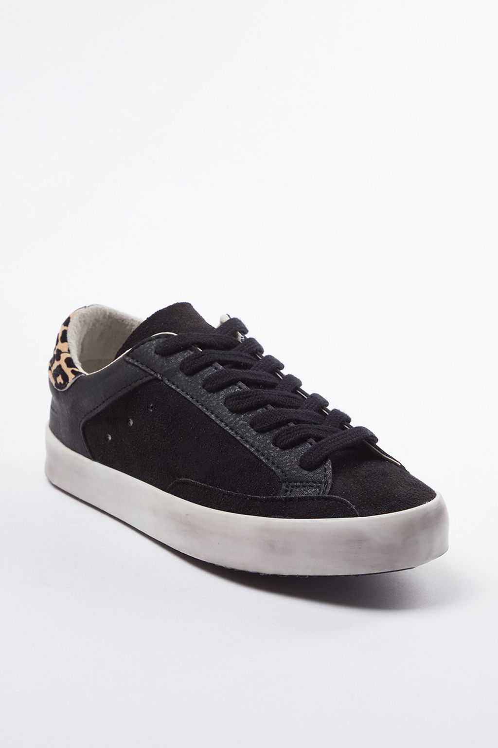 Siyah Leopar Detayl? Retro Kad?n Spor Ayakkab? TAKAW25SN00007