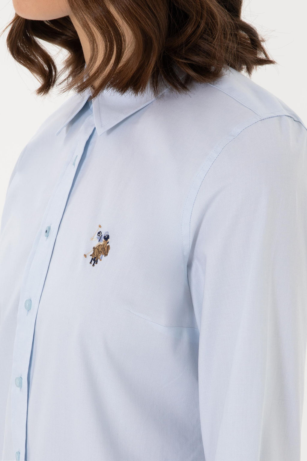 Kad_n A__k Mavi Uzun Kollu Basic G_mlek Sepette S_rpriz _ndirim - U.s. polo assn фото 7