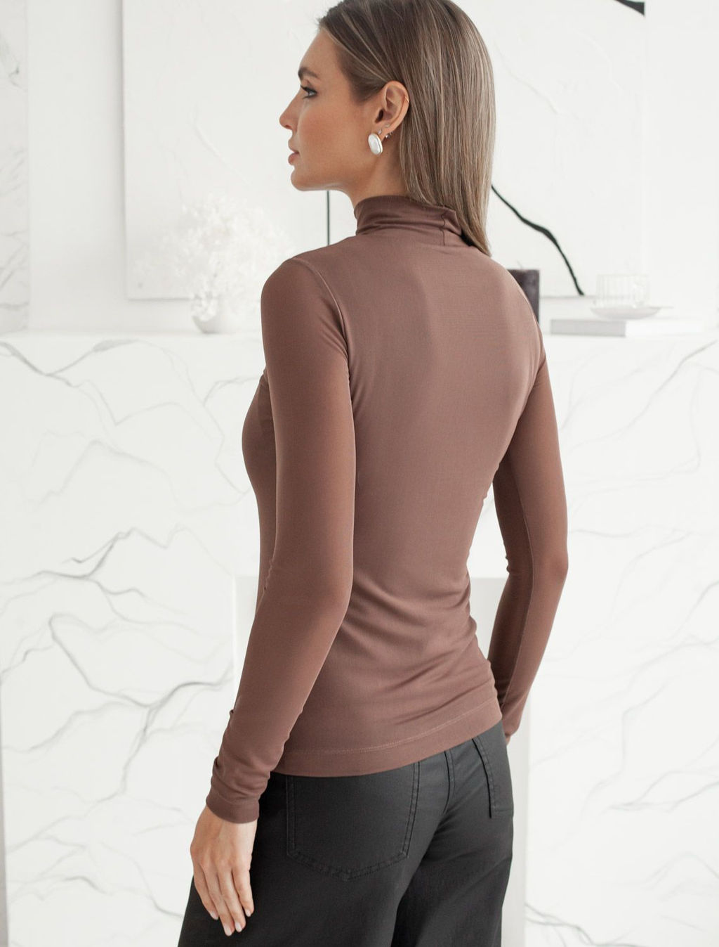 D29.277 Блузка женская кофейный